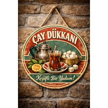 Mayeka Cafe Restoran Için Çay Ocağı Duvar Kapı Tablo Süsü Ahşap Askılı Pano Tabela No 55