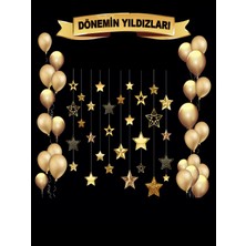 Dönemin Yıldızları, Karne Panosu, Okul Etkinlik 250X200CM Ek Dikişli Kumaş Afiş