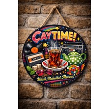 Mayeka Cafe Restoran Için Çay Ocağı Duvar Kapı Tablo Süsü Ahşap Askılı Pano Tabela No 60