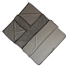 Naturecamp Deni Gri Birleştirilebilir Çift Kişilik Polar Kamp Uyku Tulumu-Battaniye Çarşaf Ykk Fermuarlı