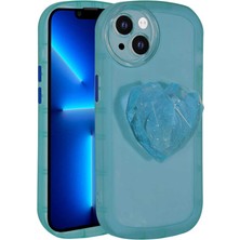 iPhone 13 Uyumlu Kamera Korumalı Pop Soketli Renkli Nrtk Ofro Kapak-Mavi