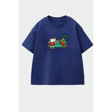 Monila Erkek Çocuk Pamuklu Bisiklet Yaka Baskılı T-Shirt