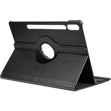 Galaxy Tab S9 Fe Plus Uyumlu Nrtk Dönebilen Standlı Kılıf-Siyah