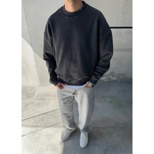 Difransel Jeans Erkek Yıkamalı Oversize Sweatshirt