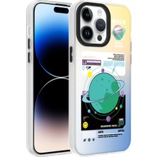 iPhone 14 Pro Max Uyumlu Desenli Nrtk Dragon Sert Kapak-Gezegen