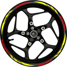 Mrt Teknik CB125R Kırmızı Yazılı  Sarı Pençe Şeritli