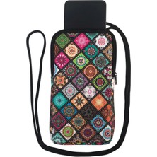 Wallery Bags Desenli Askılı Telefon Çantası – Cüzdan & Boyun Çantası