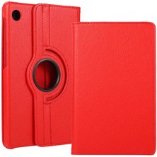 Lenovo Tab M10 Plus TBTB-128F 3. Jenerasyon  Uyumlu Nrtk Dönebilen Standlı Kılıf-Kırmızı