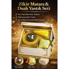 Eser Ticarett Hediyelik Zikir Matik Tesbih Seti – Dijital Sayaçlı Zikir Matara & Dualı Yastık 1 Set Özel Kutulu