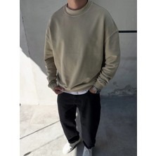 Difransel Jeans Erkek Yıkamalı Oversize Sweatshirt