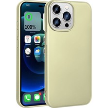 iPhone 15 Pro Max Uyumlu Nrtk Premier Silikon Kapak-Gold