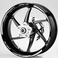 Mrt Teknik Yeni Özel  Motosiklet Jant Şeridi Honda Pcx Yazılı Beyaz Sağ-Sol/ön-Arka