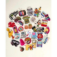 Vintage Retro 90'lar Sticker Set Bullet Journal Ajanda Tablet Telefon Laptop Etiket Çıkartma