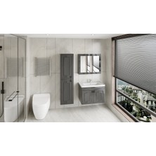 Mr Clk 80 cm Kaş Serisi: Banyonuzda Antrasit Gri Asaleti ve Fonksiyonel Şıklık