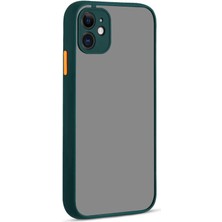 iPhone 12 Mini Uyumlu Nrtk Hux Kapak-Koyu Yeşil