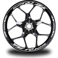 Mrt Teknik Beyaz Yamaha Yzf R25 Takım Jant Sticker Etiket