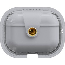 Airpods Pro 2 Uyumlu Nrtk Airbag 33 Darbelere Karşı Dayanıklı Magnetik Kılıf-Gri
