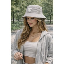 Wearflawless Trend Ny Nakışlı Bucket Kova Şapka, Kova Şapka, Bucket Şapka, Yazlık Kova Şapka, Günlük Şapka