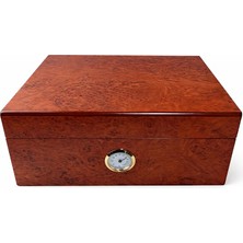 Falconetti Sedir Ağacı Kahverengi Manuel Saat Humidor Puro Kutusu RD73AKHV