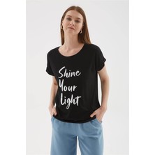 Fashion Friends 25Y0074K1 Kadın Baskılı Bluz