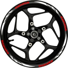 Mrt Teknik CB125R Kırmızı Yazılı  Beyaz Pençe Şeritli