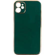 iPhone 11 Uyumlu Nrtk Bark Kapak-Koyu Yeşil