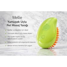 Mellie Professional Yumuşak Silikon Masajlı Tüy Toplama Fırçası ( Kedi - Köpek )