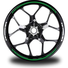 Mrt Teknik Yazısız Uzun Kısa Kesikli Çift Renk 16'lı Jant Sticker Modeli