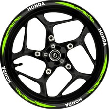 Mrt Teknik Honda Beyaz Yazılı  Neon(Fıstık Yeşili) Pençe Şeritli