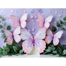 Promisebackdrop2 200X200CM Ek Dikişli Okul Etkinlik Panoları , Mezuniyet, Kelebekli Arka Fon