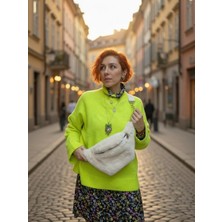 Karan Tuhafiye Peluş Çapraz Askılı Kadın Çanta / Zincir Detaylı / Ayarlanabilir Sap / Astarlı