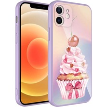 iPhone 12 Uyumlu Kamera Korumalı Desenli Sert Silikon Nrtk Epoksi KAPAK-NO11
