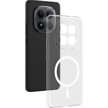 Redmi Note 15 Pro Kamera Korumalı M-Safe Şarj Özellikli Şeffaf Zore London Sert Pc Kapak - Şeffaf