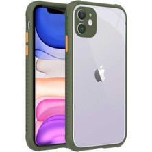 iPhone 11 Uyumlu ​​nrtk Kaff Kapak-Açık Yeşil