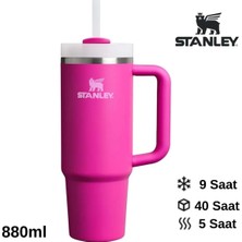 Stanley Quencher H2.o Flowstate™ Tumbler Pipetli Termos 0.8l Pipetli Matara Fuşya