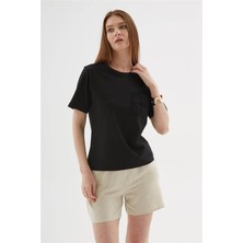 Fashion Friends 25Y0026K1 Kadın Kroşe Cepli  Bluz