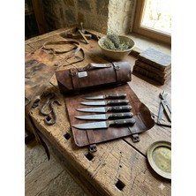 Doğan Çiftel Deri Çantalı Yöresel Bıçak Seti