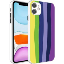 iPhone 11 Uyumlu Kamera Korumalı Renkli Temperli Nrtk X-Cam Kapak-No3