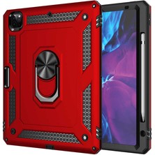 iPad Pro 12.9 2020 (4.nesil) - Uyumlu Uyumlu Nrtk Tablet Vega Kapak-Kırmızı