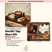 Nüans Atelier Winter In Love Şömine Etkili Mum Yapım Seti - Kendin Yap (DIY) Hobi Mum Yapma Kiti (Bitter Orange & Cinnamon)