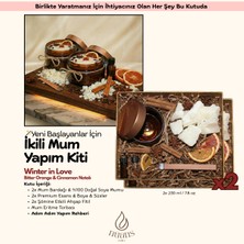 Nüans Atelier Winter In Love Duo Şömine Etkili İkili Mum Yapım Seti - Kendin Yap (DIY) Hobi Mum Yapma Kiti (Bitter Orange & Cinnamon)