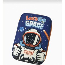 Alpa Store Büyük Genis Kapasiteli Eva Kabartmalı Erkek Çocuk 3D Boyutlu Kalemlik Astronot Futbol Topu Uçak