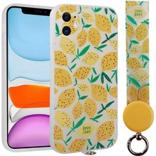 iPhone 11 Uyumlu Desenli El Askılı Ipli Nrtk Arte Silikon Kapak-No7