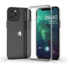 iPhone 12 Uyumlu Nrtk Süper Silikon Kapak-Renksiz