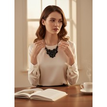 Zaradise Accessories Gerdanlık Model Siyah Renk Kombin Tamamlayıcı Şık Kolye 130628