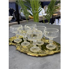 Lavin Lvn Lüx 6 Lı Ayaklı Cam Kristal Lokumluk Ikramlık