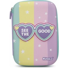 Tumba's 3D Eva Kabartmalı Kalem Kutusu Figürlü Kalemlik Çocuklar Için Pembe Okul Çantası Maykaj Çantası