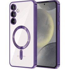 Royal Cover Samsung Galaxy S23 Plus Parlak Magsafe Halkalı Şık Silikon Kılıf Rcv/kross M-Safe