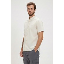 Bad Bear Erkek Kısa Kol Gömlek Plant Basıc Ekru