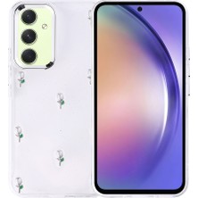 Galaxy A54 Kılıf Airbag Tasarımlı Simli Şeffaf Nrtk Kutup Kapak - Lale